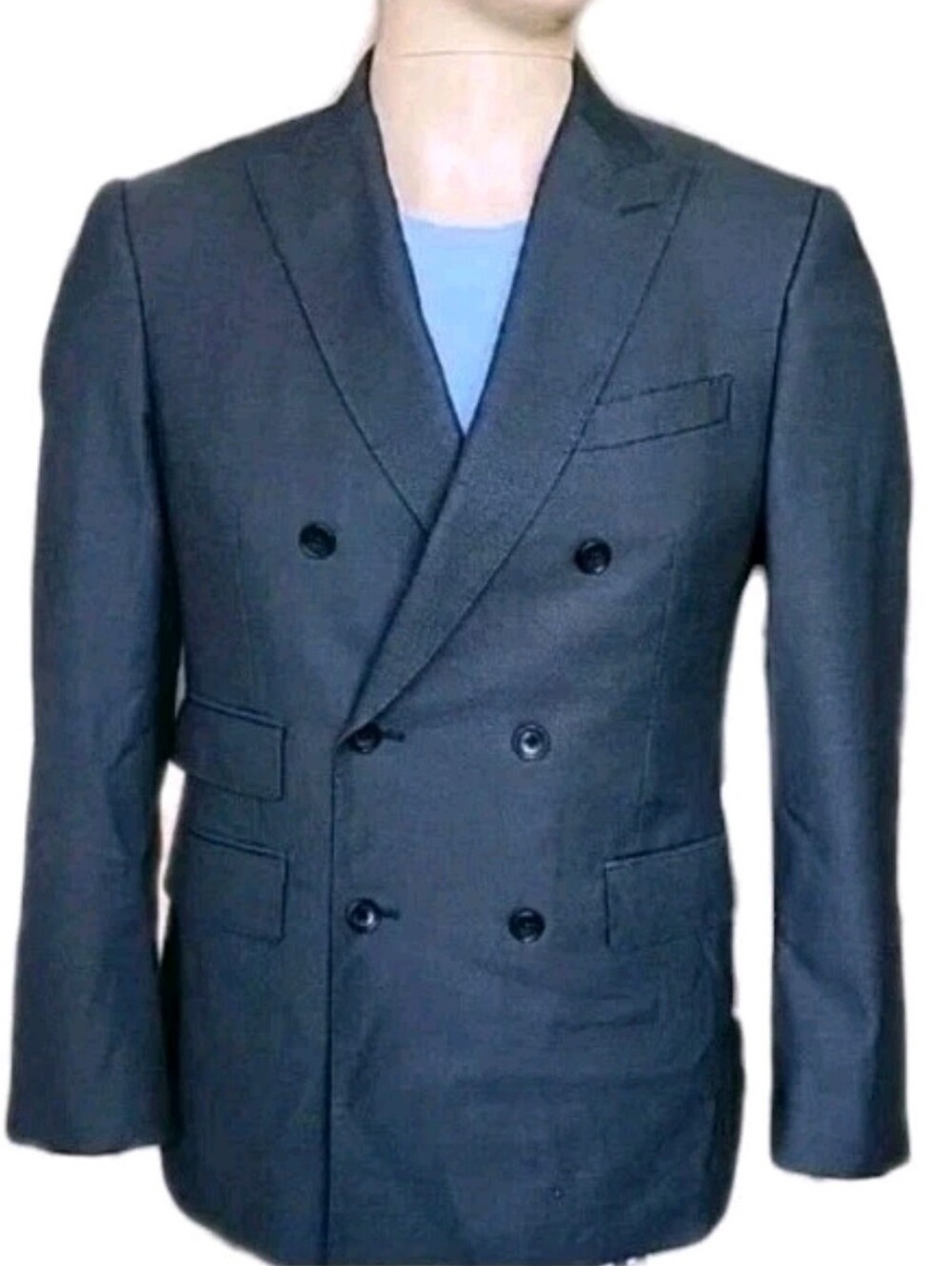 Banana Republic Sport Coat 38S Navy Italian Wool Vitale Barberis Canonico Blazer